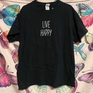 Live Happy Black Tee Shirt